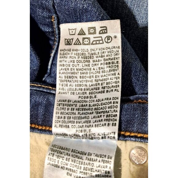 Levis Womens 512 Perfectly Slimming Straight Leg Capri Denim Jeans Size 8 Made I - Picture 4 of 11